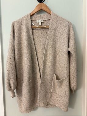 Jessica Simpson Oversized Open-Front Women's Cardigan Sweater - Neutral Oatmeal